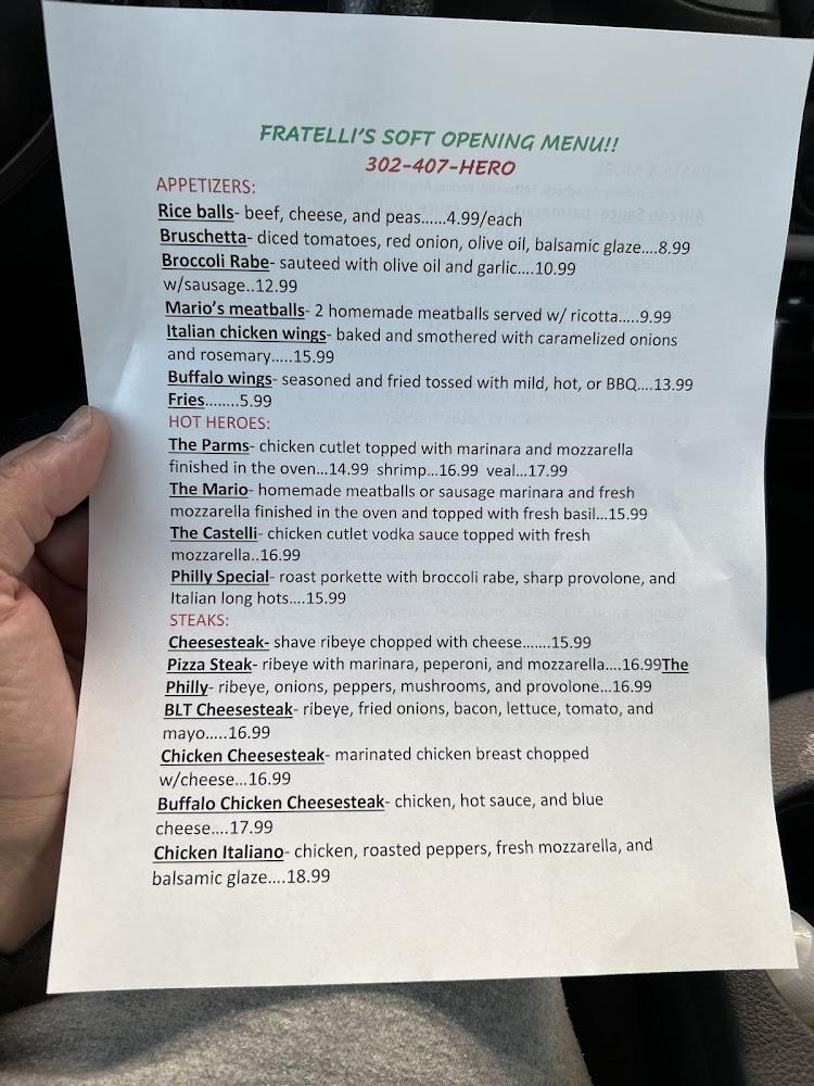 Fratelli's Italian Specialties Menu image 1
